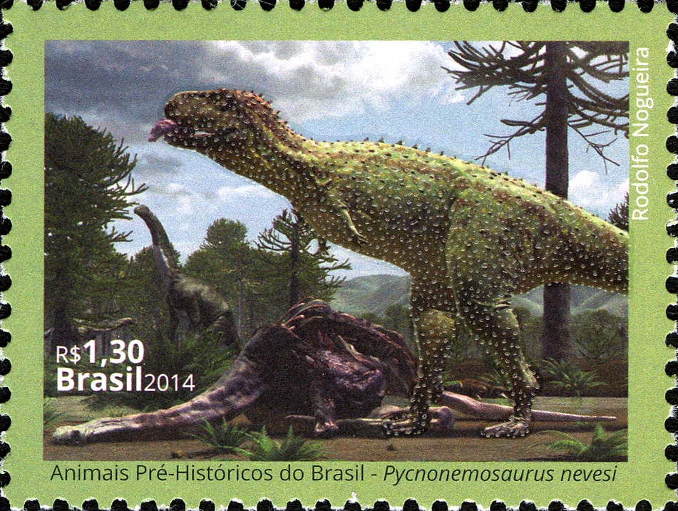 Pycnonemosaurus nevesi on stamp of Brazil 2014