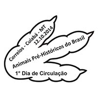 post mark of prehistoric animal stamps of Brazil 2014