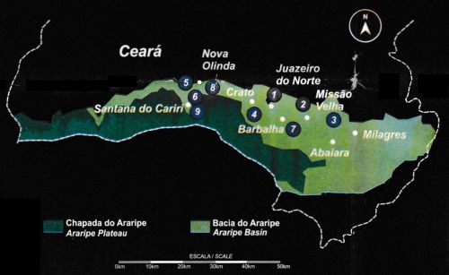 The map of Araripe GeoParkp