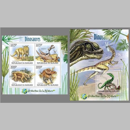 Dinosaurs on stamps of Burundi 2012