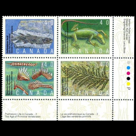 The Age of Primitive Vertebrates on stamps of Canada 1991