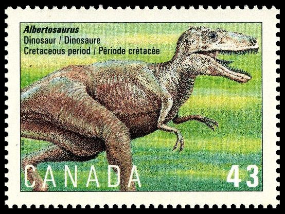 Albertosaurus  on stamp of Canada 1993