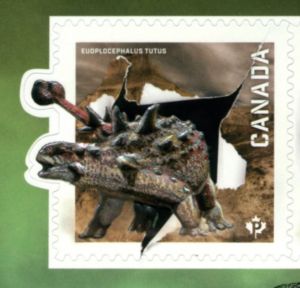 Euoplocephalus tutus on stamp of Canada 2015