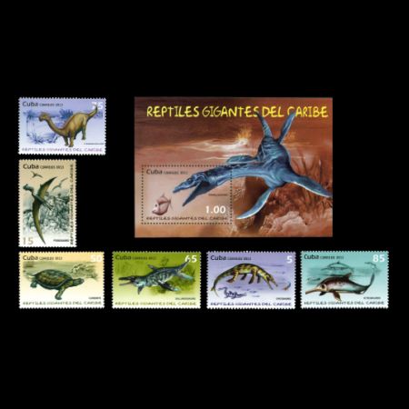 prehistoric animals stamps of Cuba 2013