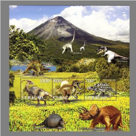Prehistoric animals on stamps of Curacao 2011