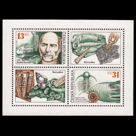 JOACHIM BARRANDE AND CZECH TRILOBITES on stamps of Czech Republic 1999