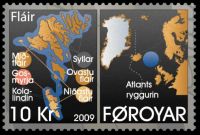 Intrusions on stamp of Faroe island 2009