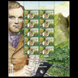 Charles Darwin on stamp of French Polynesia 2022