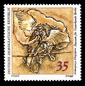 Archaeopteryx fossil stamp of DDR GDR 1973