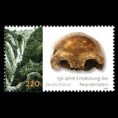 150 years of descovery of Neandertaler stamp of Germany 2006