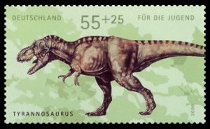 Tyrannosaurus on stamp of Germany 2008