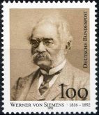 Werner von Siemens on stamp of Germany 1992