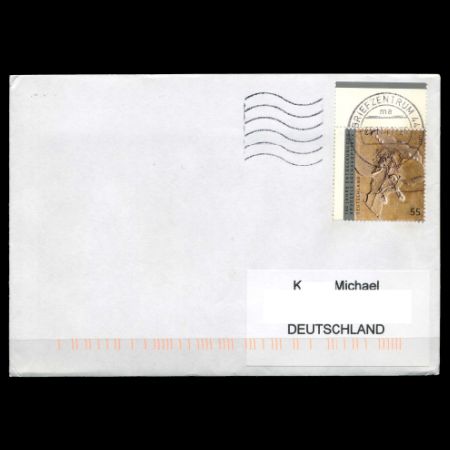 Used cover with Archaeopteryx stamp of Germany 2011