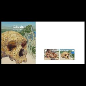 Neandertals on FDC of Gibraltar 2025 Neandertals on FDC of Gibraltar 2025