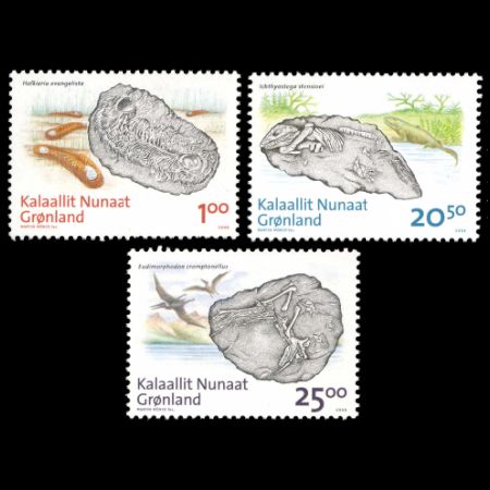 Fossils of Greenland on stamps of Greenland 2008