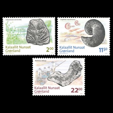 Fossil of Greenland on stamps of Greenland 2009