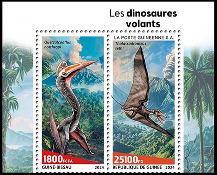 Stamps of Guinea and Guinea Bissau on the same Mini-Sheet from 2024 Stamps of Guinea and Guinea Bissau on the same Mini-Sheet from 2024