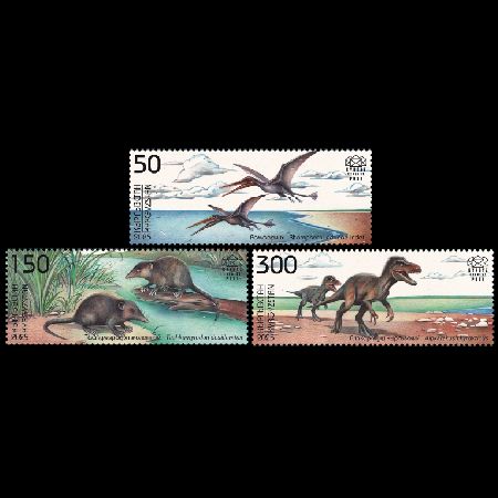 Prehistoric animals on stamps of Kyrgyzstan 2025