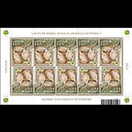 Mini sheet of Placodermi fish stamp of Latvia 2015
