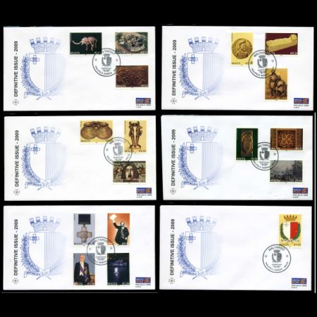 FDC with definitive stamps of Malta 2009