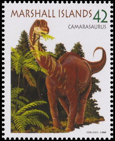 Camarasaurus stamps of Marshall Islands 2008