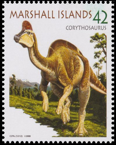 Corythosaurus stamps of Marshall Islands 2008