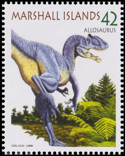 Allosaurus stamps of Marshall Islands 2008
