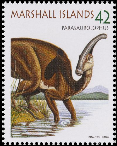 Parasaurolophus stamps of Marshall Islands 2008