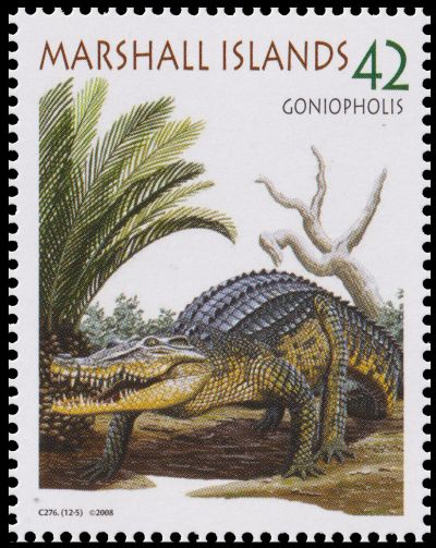 Goniopholis stamps of Marshall Islands 2008