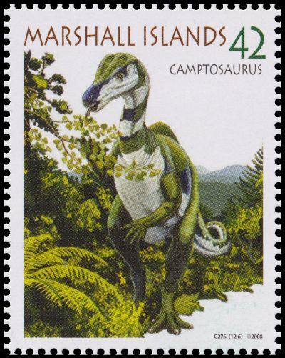 Camptosaurus stamps of Marshall Islands 2008
