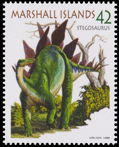 Stegosaurus stamps of Marshall Islands 2008