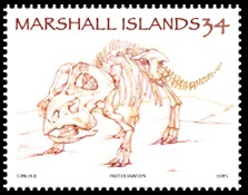 Protoceratops on stamps of Marshall Islands 2015