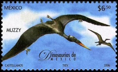 Mexico 2006 stamp of MUZZY Muzquixzopteryx coahuilensis Pterosaur