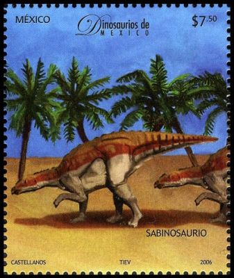 Mexico 2006 stamp of SABINOSAURIO Kritosaurus dinosaur