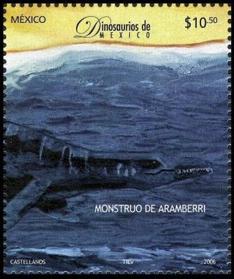 Mexico 2006 stamp of MONSTER OF ARRAMBERRI Pliosaurus