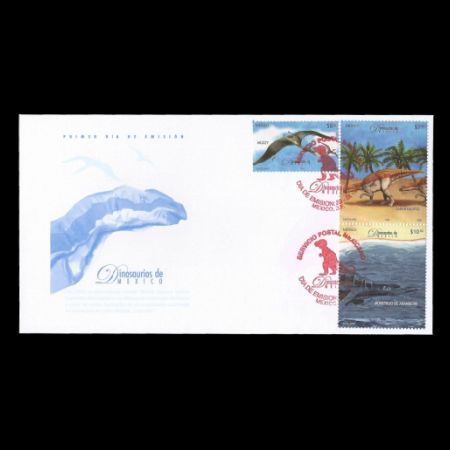 dinosaurs of Mexico on FDC, First Day Cover, from 2006