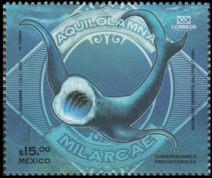 Aquilolamna milarcae on stamp of Mexico 2023