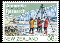 Glaciological Research on stamp of New Zealand 1984