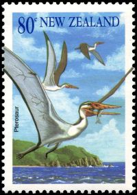 Pterosaur on stamp of New Zealand 1993