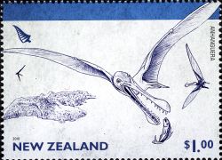 Allosaurus on stamp of New Zealand 2010