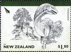 Titanosaurus on stamp of New Zealand 2010