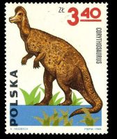 CORYTHOSAURUS on stamp of Poland 1965