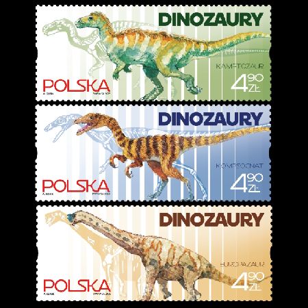 Dinosaurs on stamps of Poland 2025