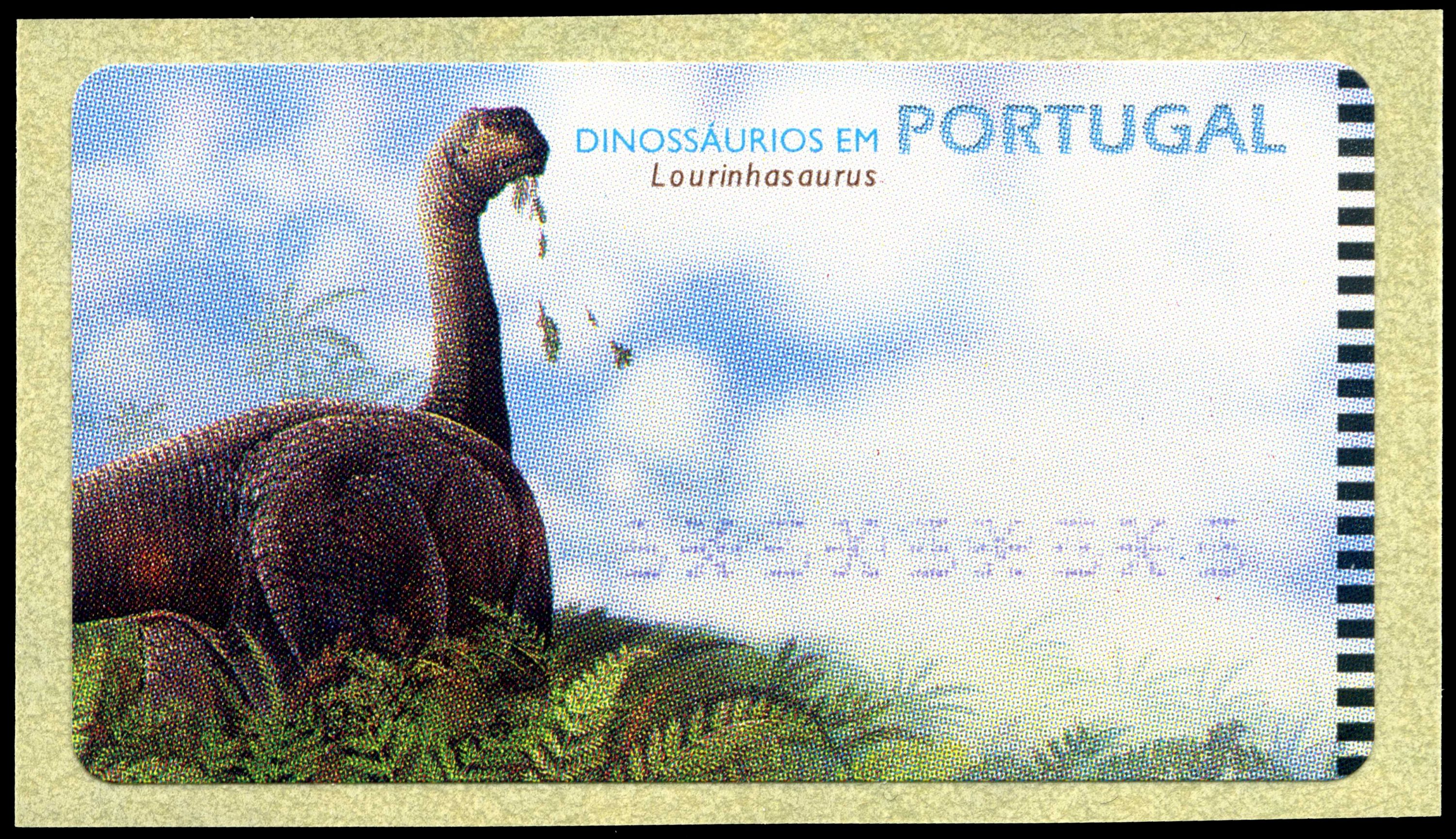 Sauropod on stamp of Portugal