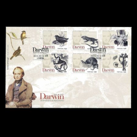 Charles Darwin on stamps of Portugal 2009