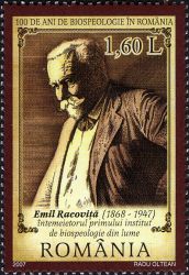 Emil Racovita on stamp of Romania 2007