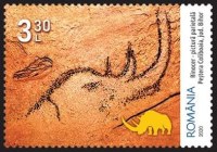 Cave painting on Speleology stamps of Romania 2020