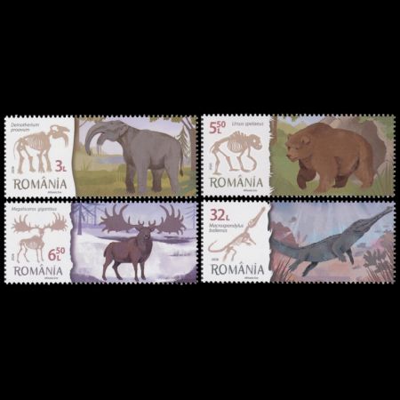 Prehistoric Animlas stamps of Romania 2026