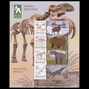 Prehistoric animals on stamps of Romania 2026 Prehistoric animals on stamps of Romania 2026