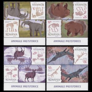 Prehistoric animals on stamps of Romania 2026 Prehistoric animals on stamps of Romania 2026